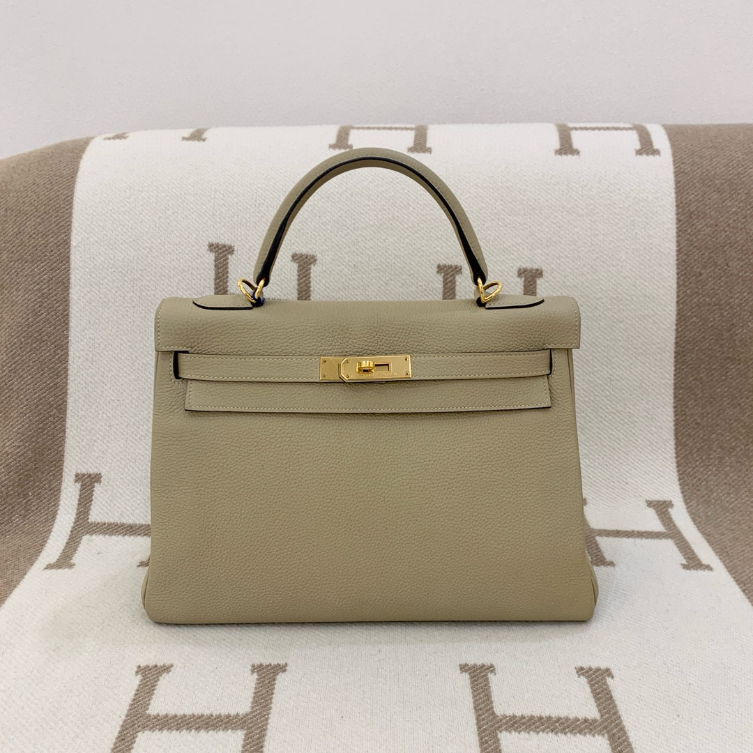 99新 Hermes/爱马仕 99新kelly 32 X togo S2 风衣灰1114a7