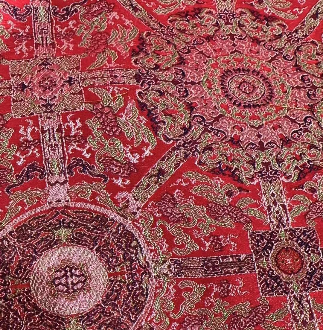 【鎏金红八达晕】50丝宋锦高端面料[定制不支持7天无理由慎拍]