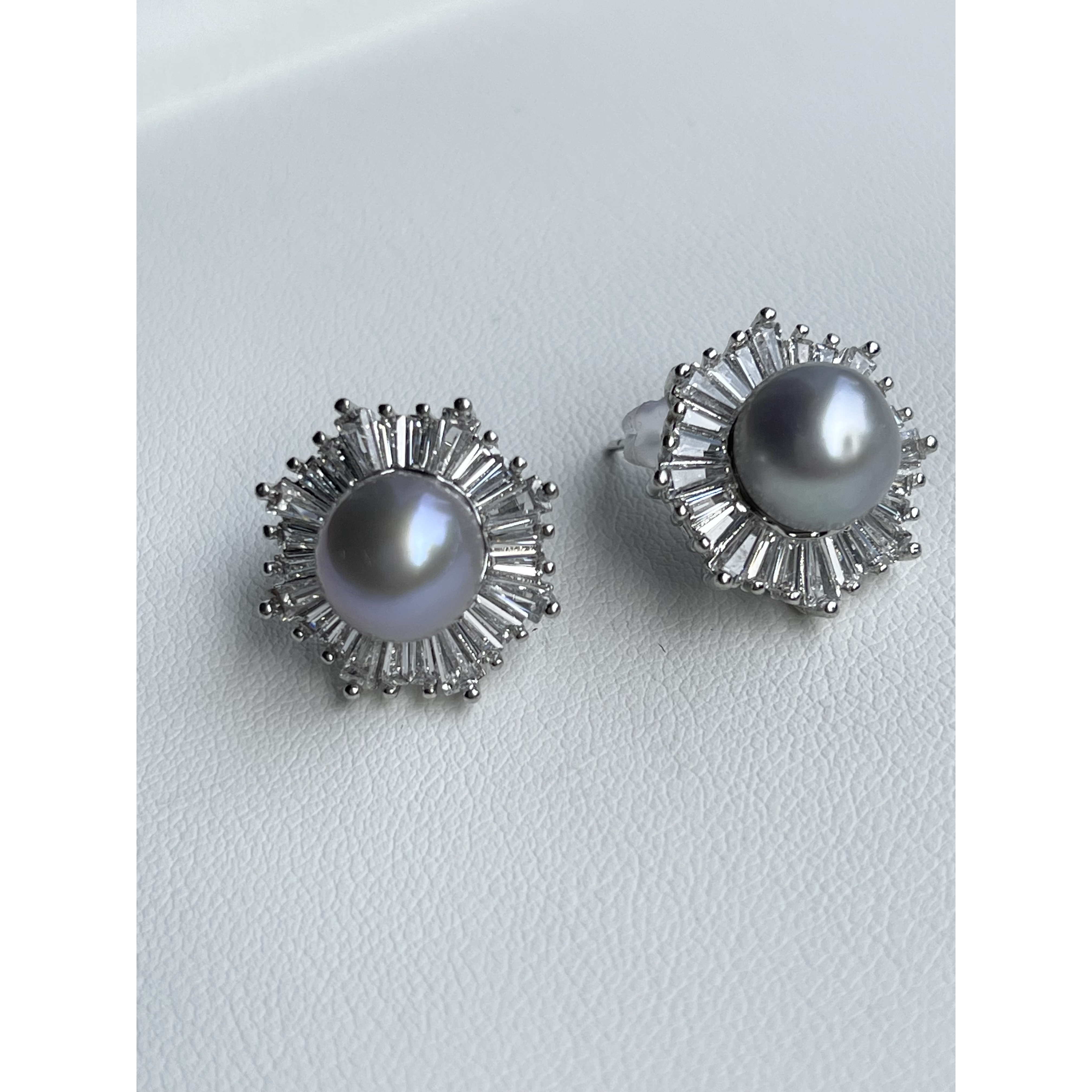 925银仿耳饰 RURI  简约时尚百搭银灰珠珠耳饰 377