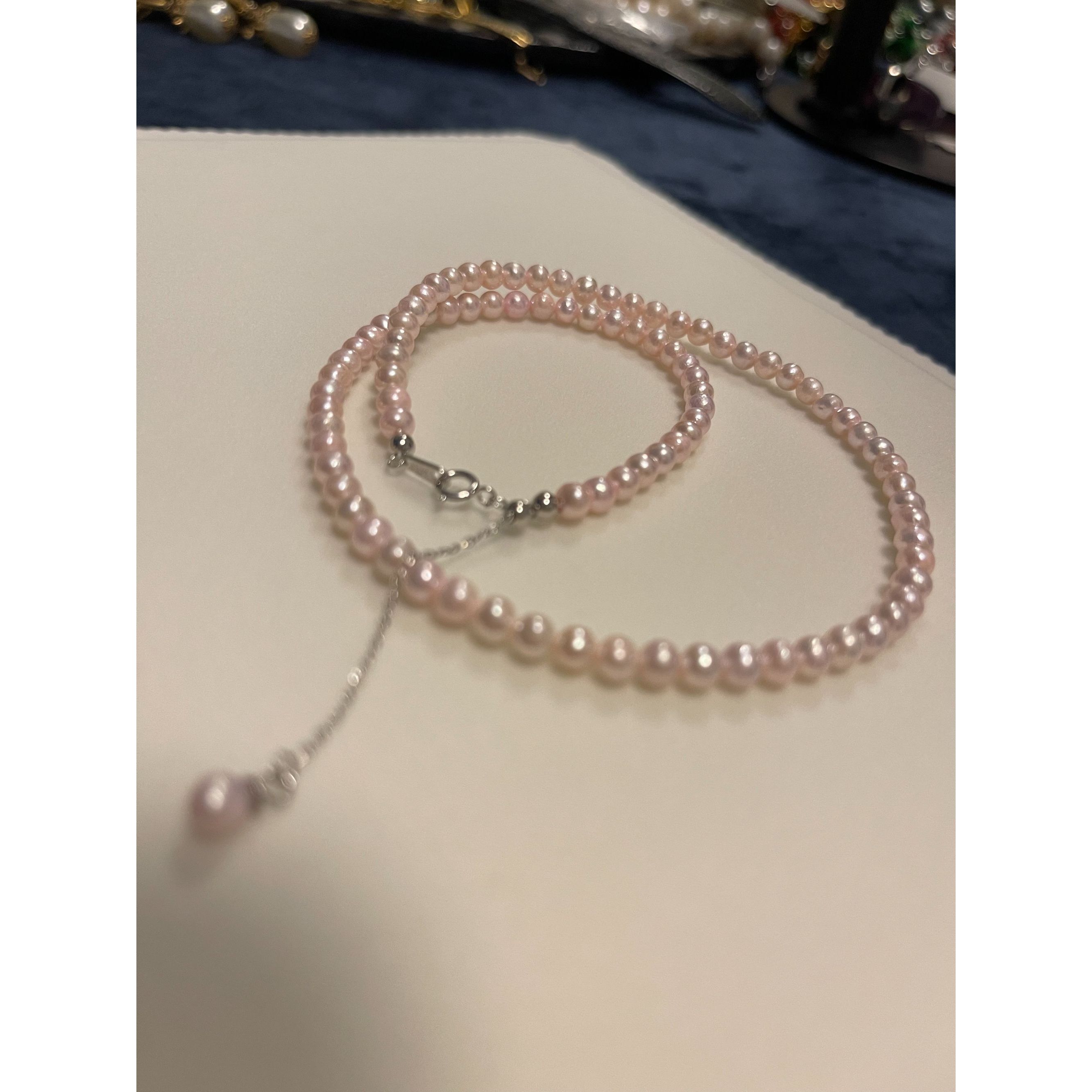 非金属仿项链 RURI 气质百搭粉色珠珠项链304