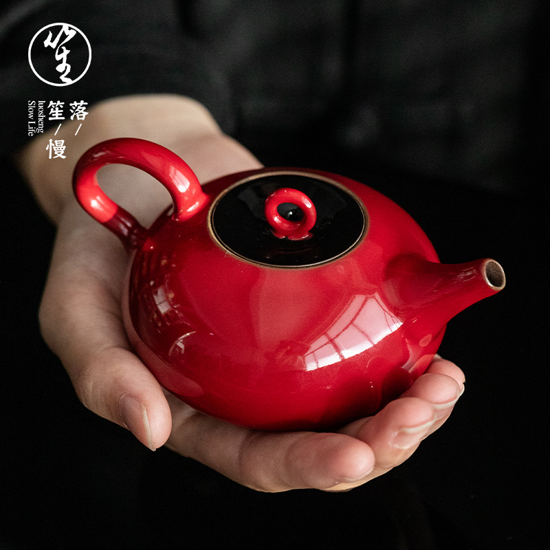 落笙陶瓷茶壶泡茶家用新款小容量高档喝茶专用单个纯手工功夫茶具