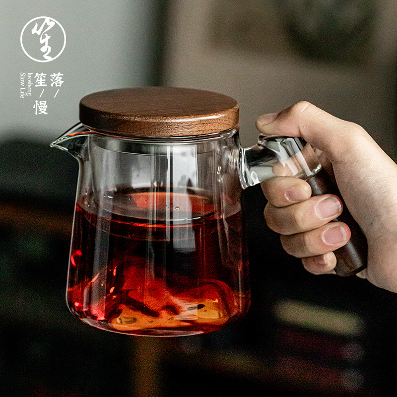 落笙玻璃泡茶杯子新款加厚茶水分离茶壶单个人专家用办公室大容量
