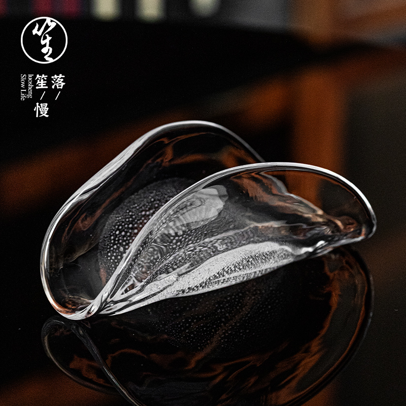 落笙玻璃茶则茶荷六君子日式高级取茶赏茶泡喝茶专用功夫茶具配件