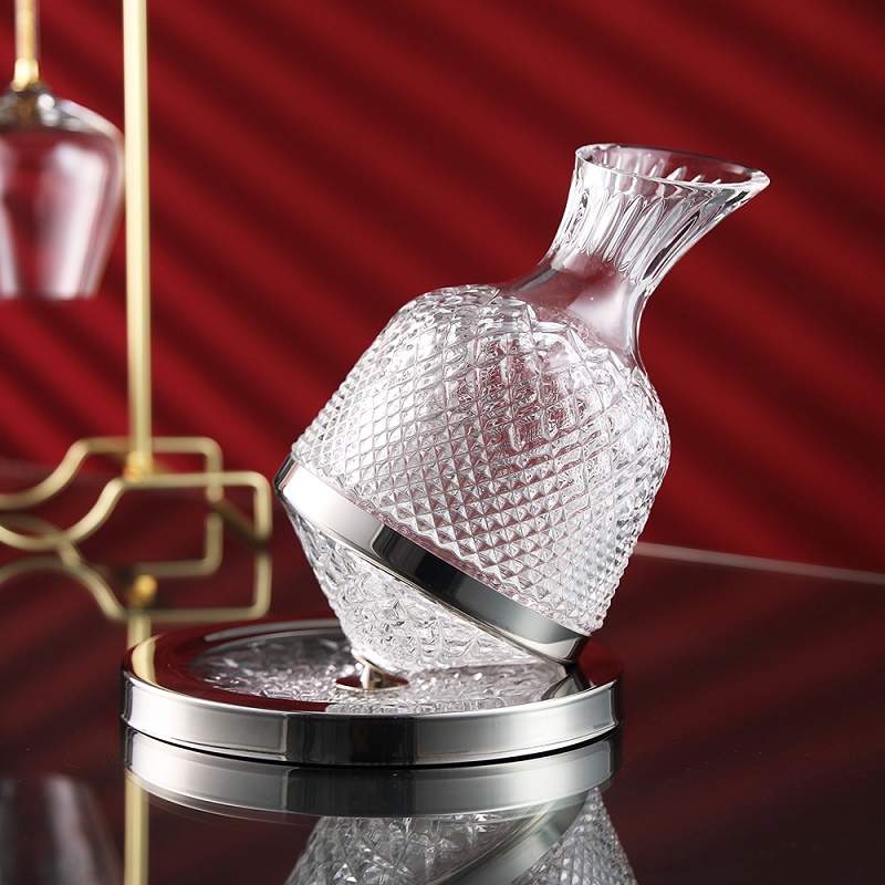 旋转不倒翁陀螺醒酒器欧式酒具家用玻璃分酒器酒具红酒醒酒器