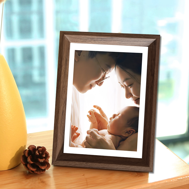 【超值活动】木质相框20×25cm 照片定制 油布画打印 可桌摆挂墙