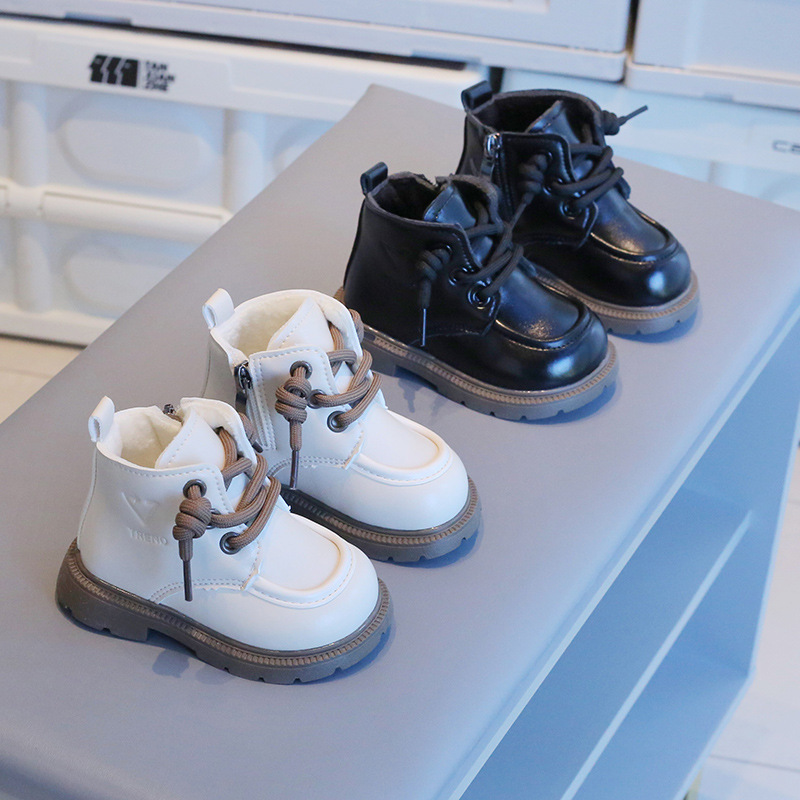 冬季儿童鞋加绒加厚马丁靴防水短靴婴儿学步鞋0-3岁宝宝鞋子棉鞋