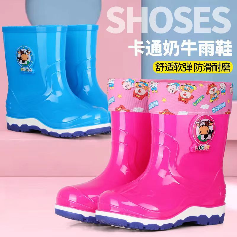 卡通儿童雨鞋女童男童水鞋小孩防滑雨靴加绒四季防水胶鞋女孩雨鞋