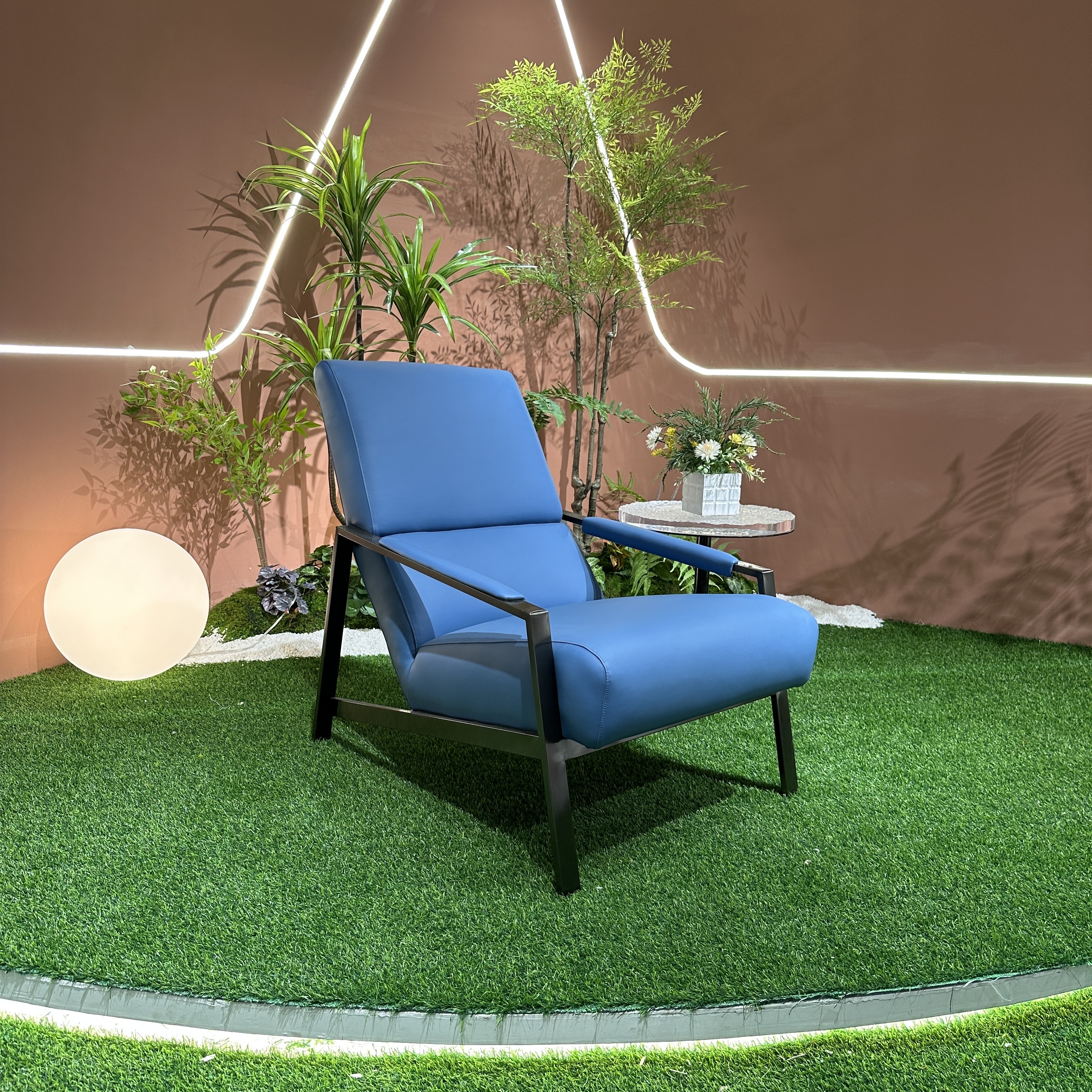 意式极简单人沙发现代简约时尚个性设计师款懒人躺椅客厅阳台休闲