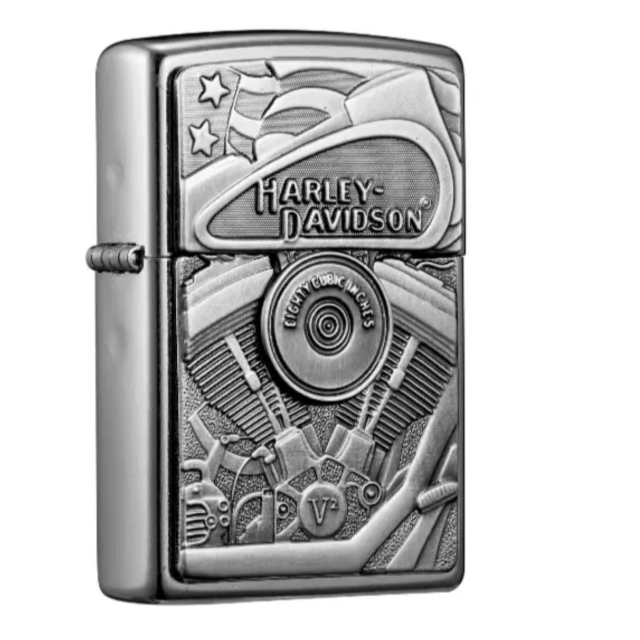 ZIPPO打火机美版原版29266哈雷戴维森惊喜发动机徽章 原装 贴章
