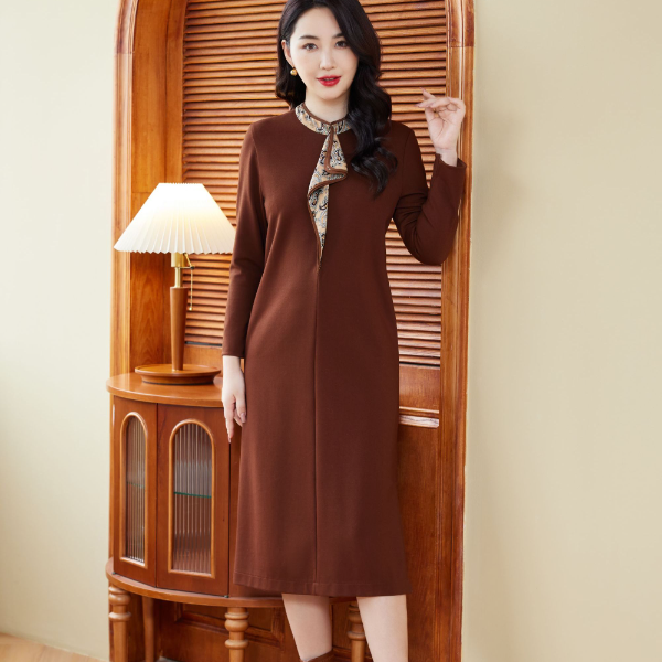 【七景超级太太】2024秋季新款时尚宽松女装连衣裙SL23240