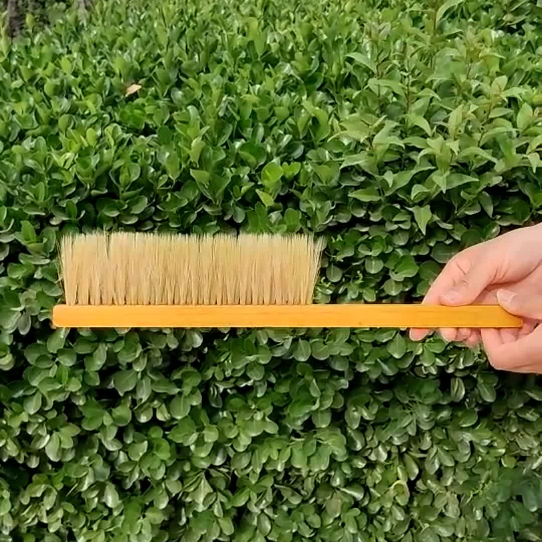 【养蜂专用双排马尾毛蜂扫】双排猪鬃毛蜂扫软毛蜜蜂刷柔软扫蜂工具