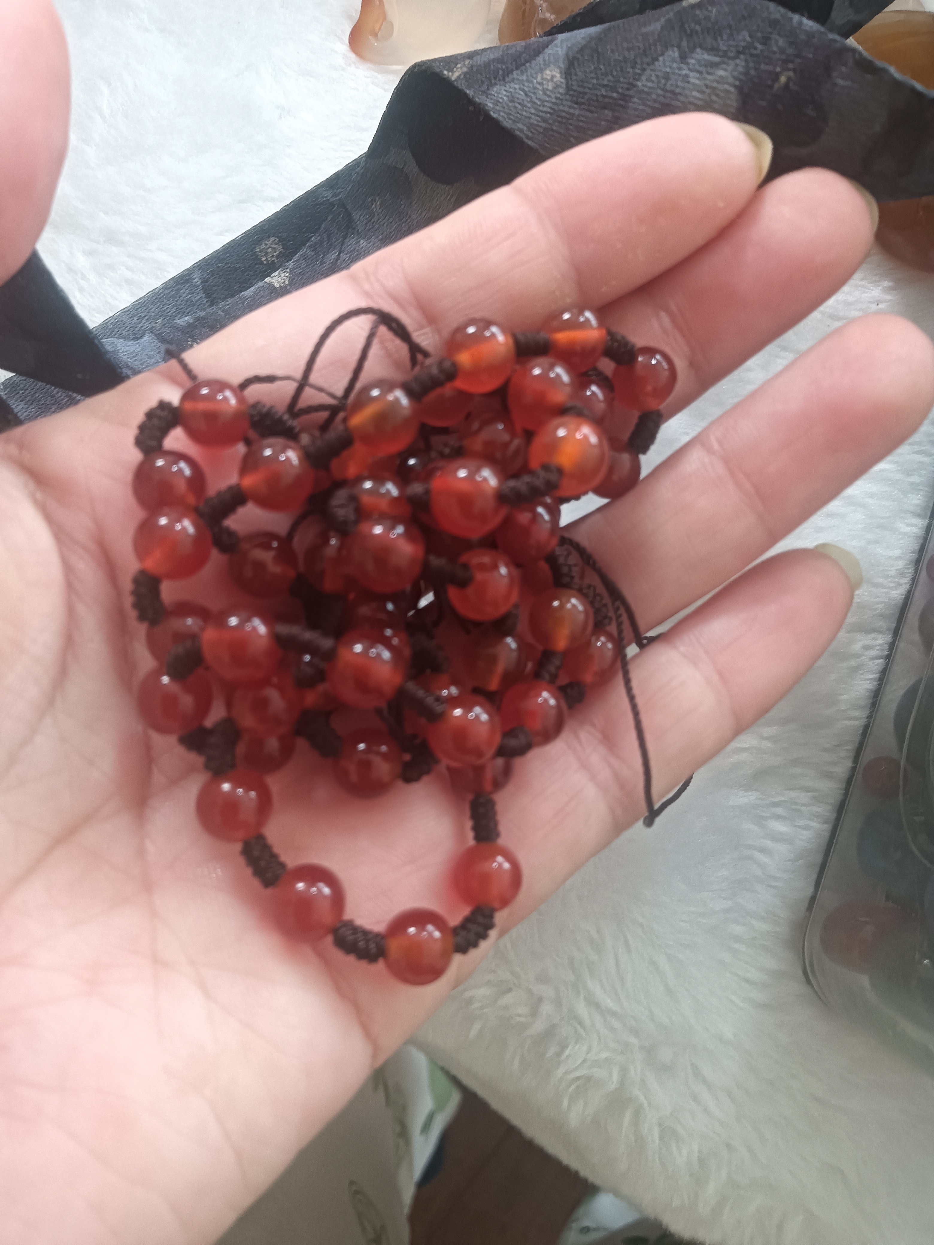玛瑙挂坠女士珠链随机发