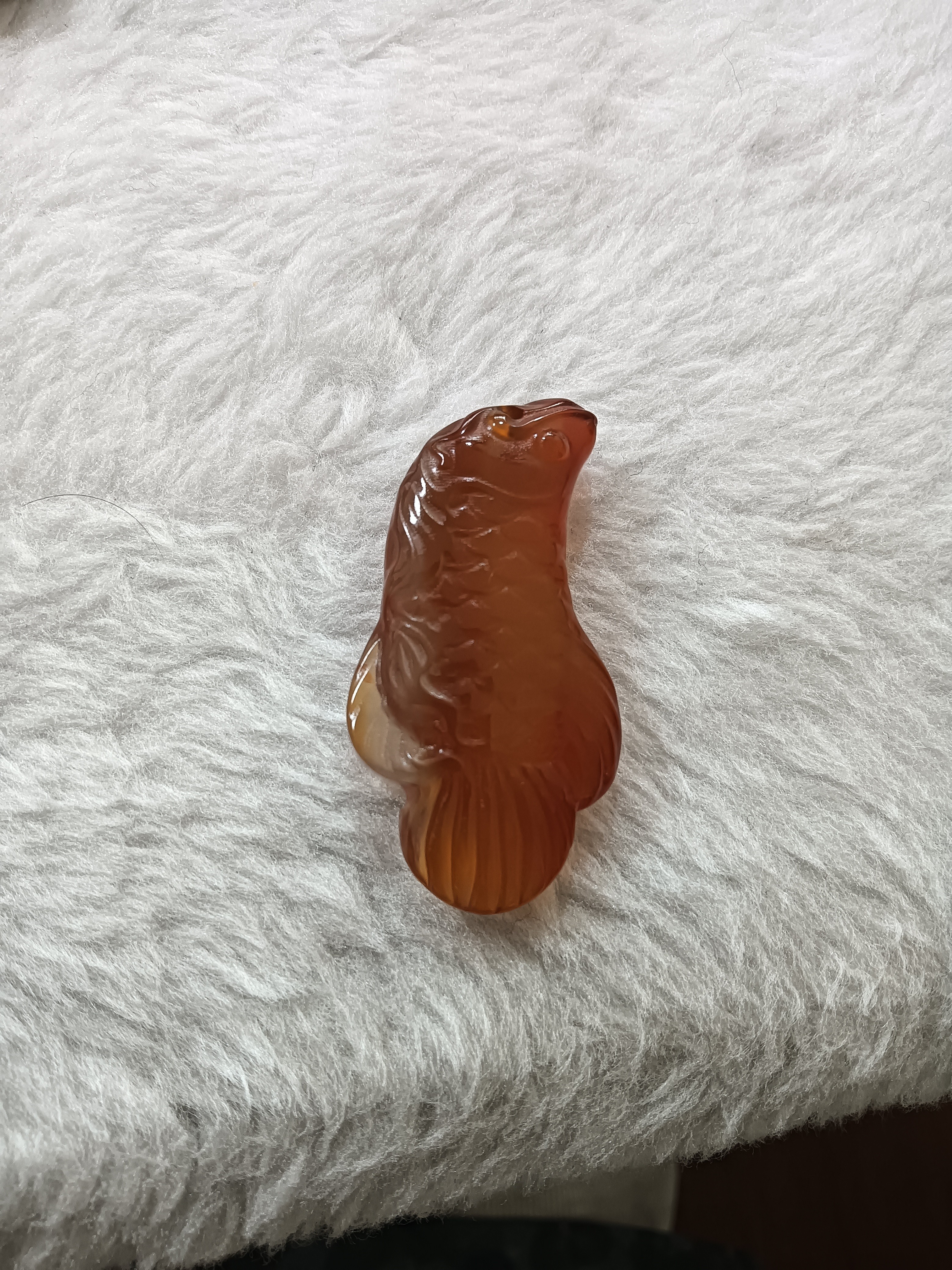 手工雕刻龙鱼挂坠