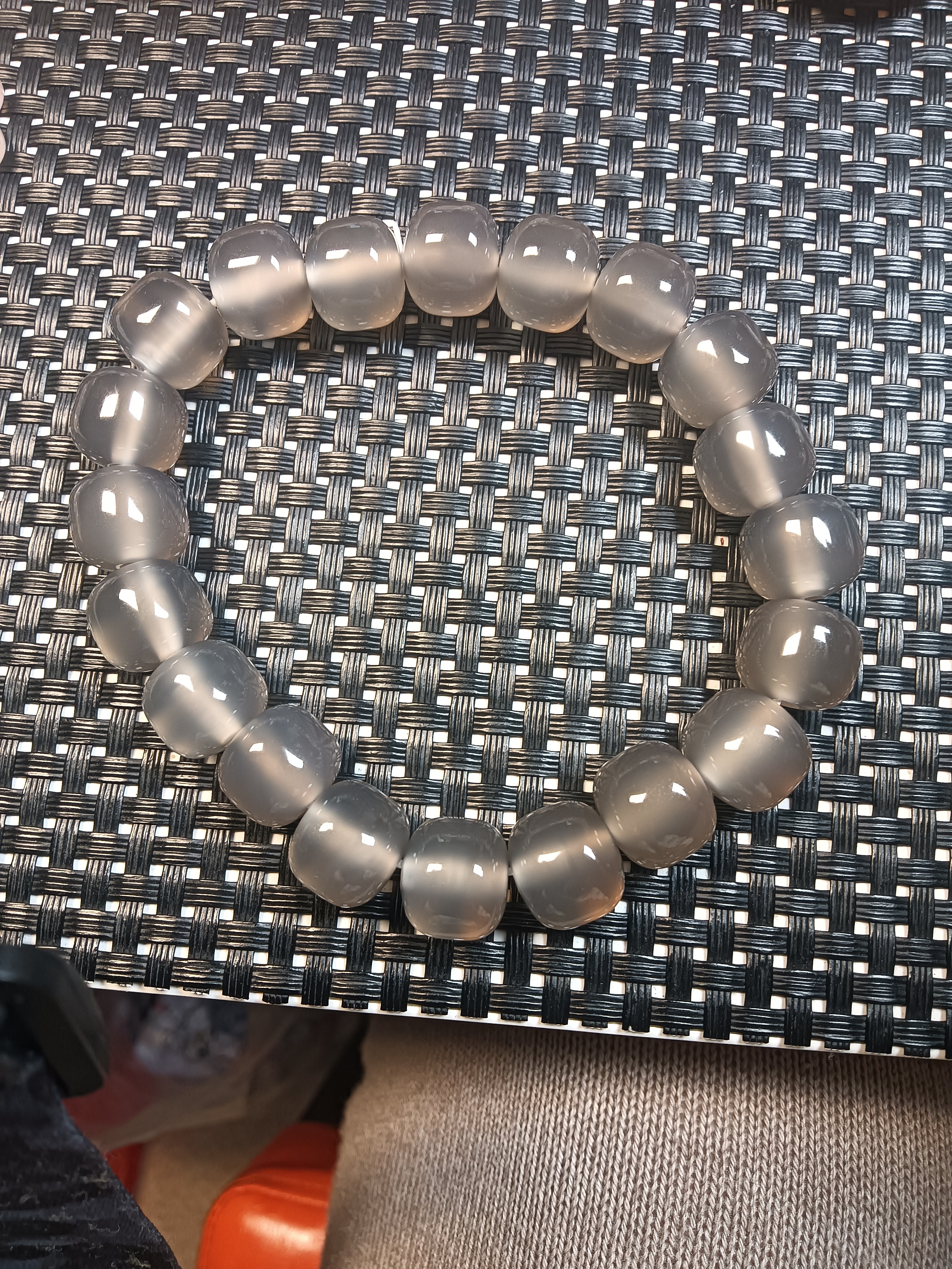 玛瑙老型珠手串金沟料