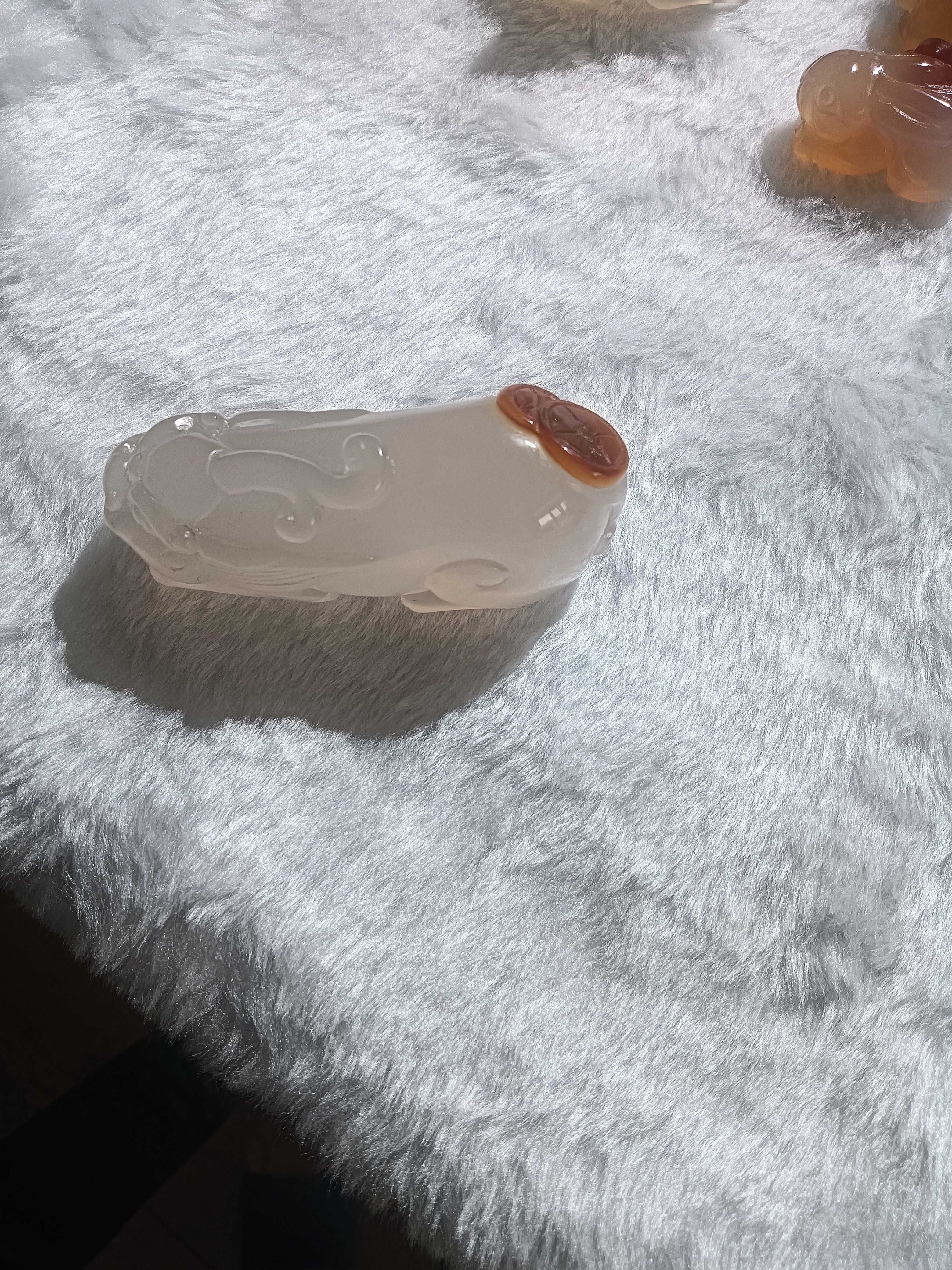 天然玛瑙手把件，男女通用