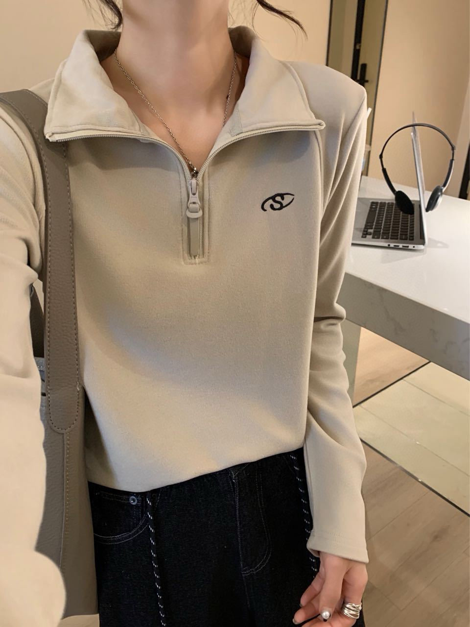 高密暖绒细腻柔软亲肤保暖发热纤维S标立领打底衫