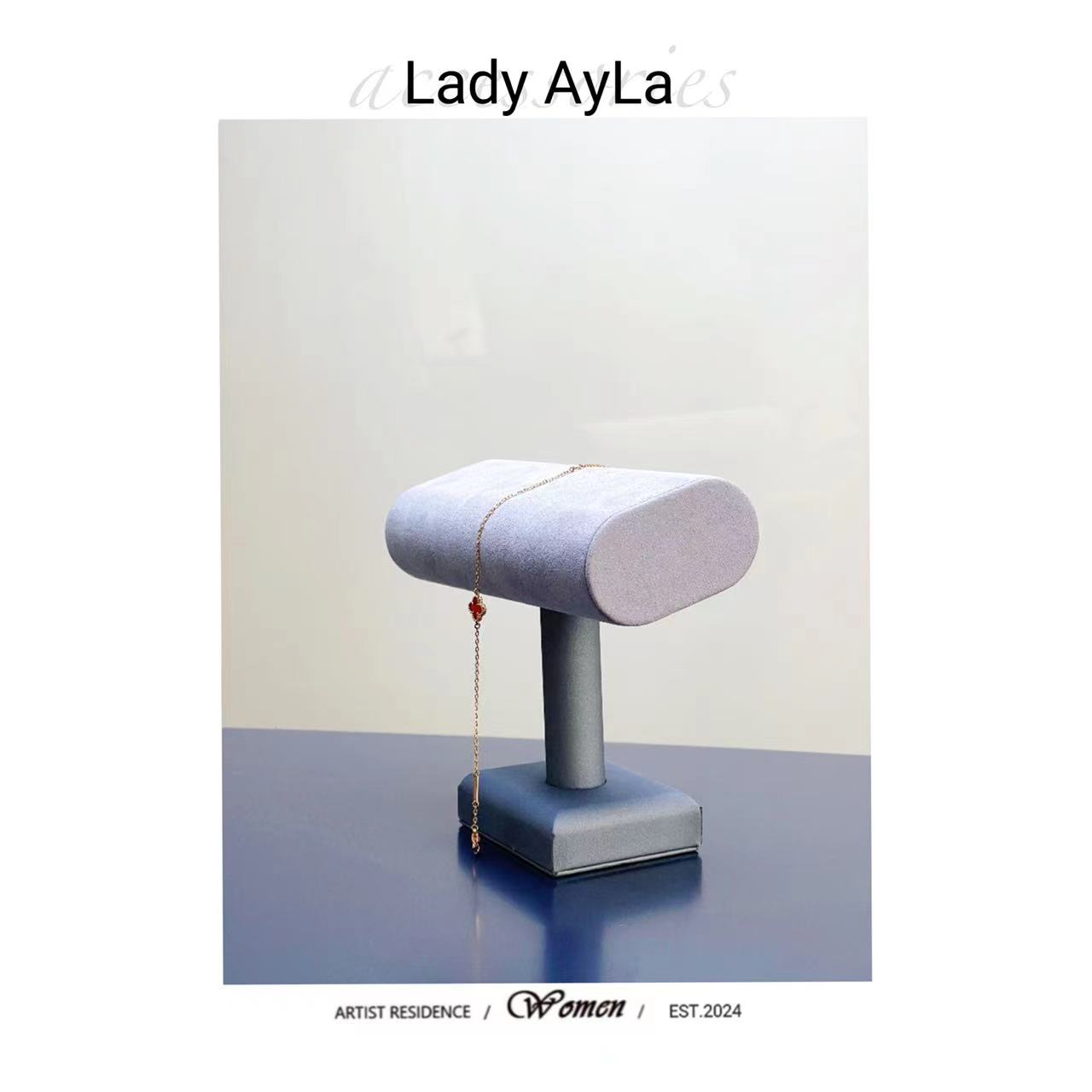 925银合成锆石手链 四叶花草红色小花轻奢手链AL925