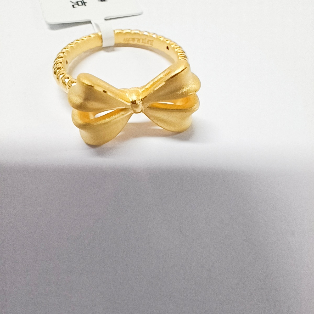 足金饰品/在逃公主蝴蝶结戒指/10#/2.10/082735-2.10