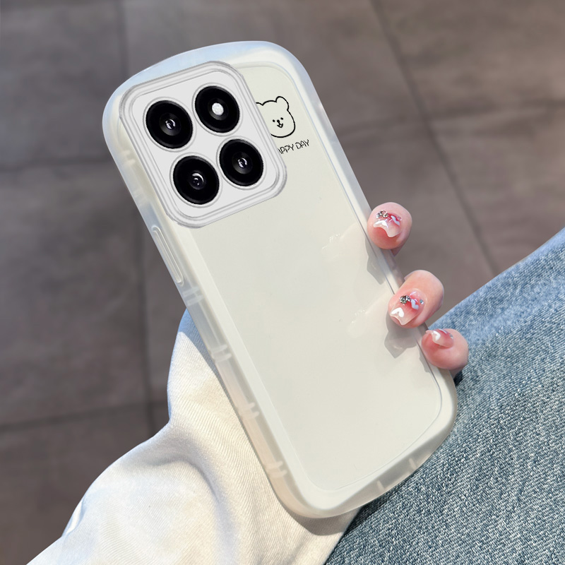 快乐熊适用小米14手机壳新款14pro全包防摔xiaomi高级透明硅胶