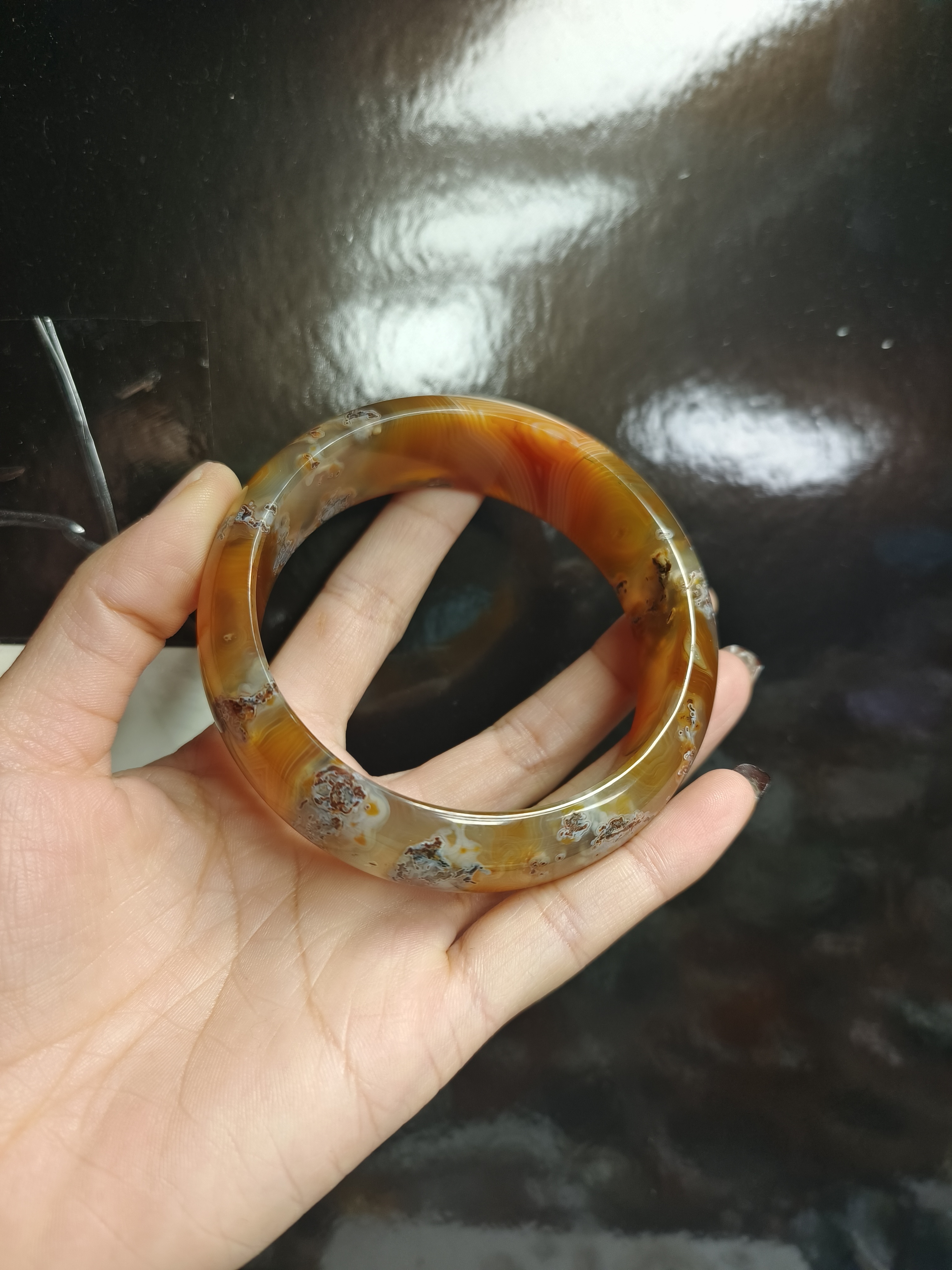 水草玛瑙手镯63口