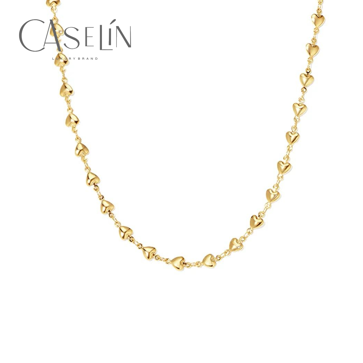 铜合金项链 桃心时尚精致百搭轻奢项链~5408