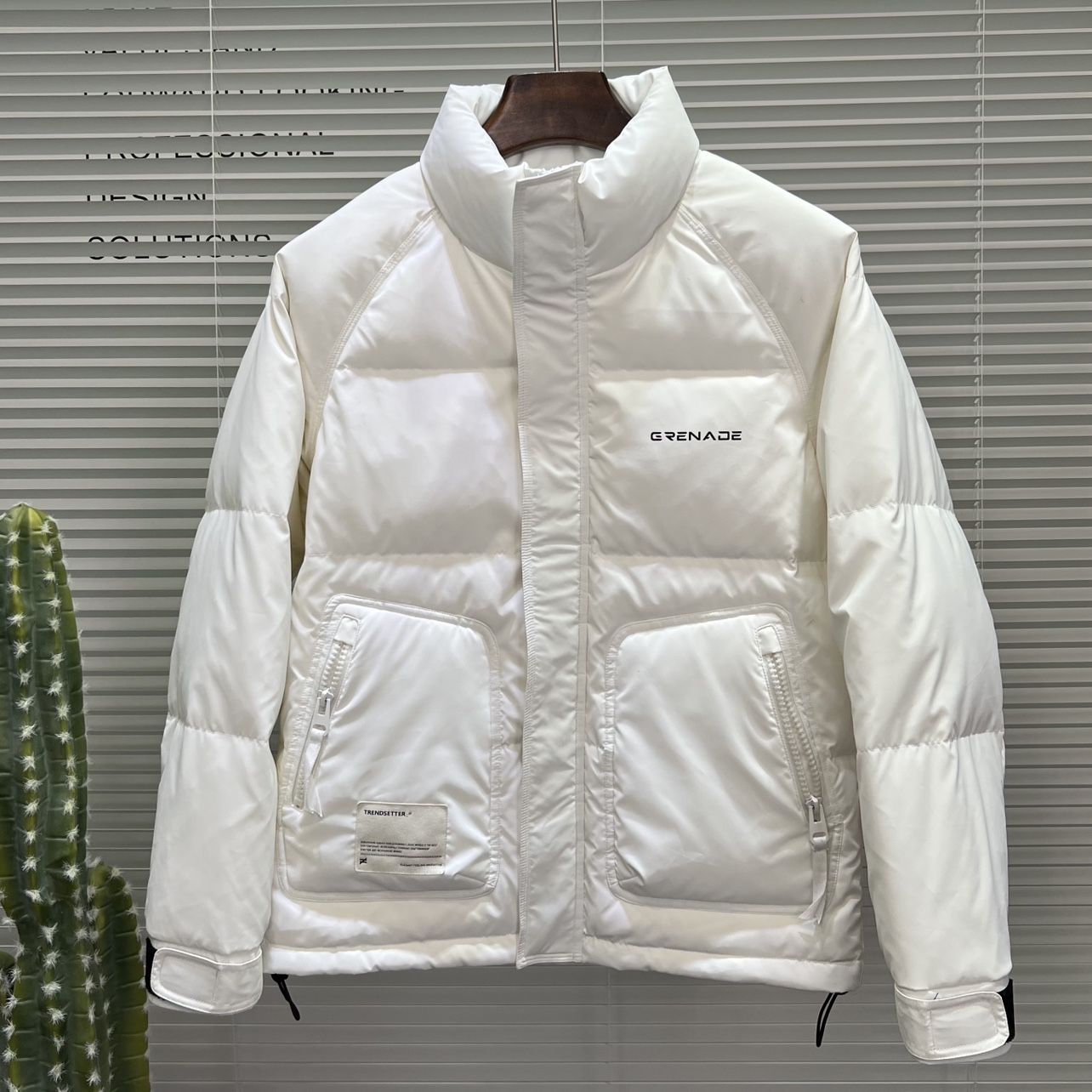 冬季棉衣棉服男2023新款无帽立领时尚保暖外套工装大兜休闲防水男