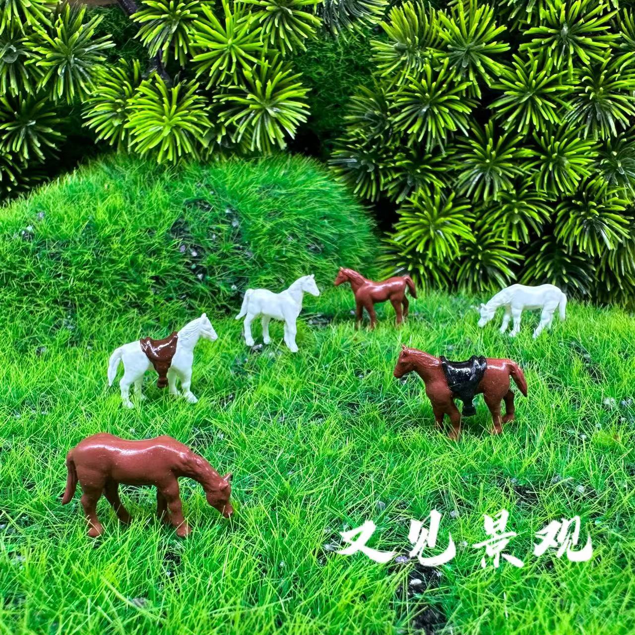 马——树脂动物微景观马匹精美摆件奇石沙盘假山置景装饰摆盘都可用