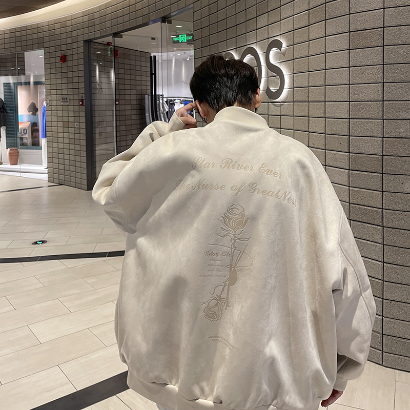 棒球服外套男秋冬季美式高街vibe潮牌痞帅炸街宽松休闲夹克