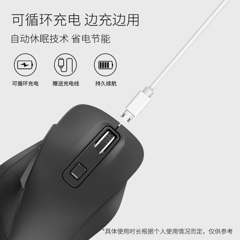 蛇罗技术蓝牙无线鼠标静音可充电式女生男适用小米华为苹果戴尔
