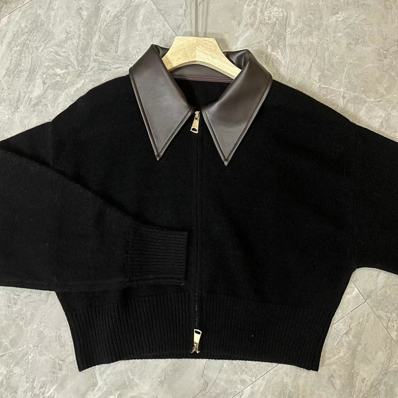 FABOLIAN-“海军领宽松短款女士开衫外套F100101