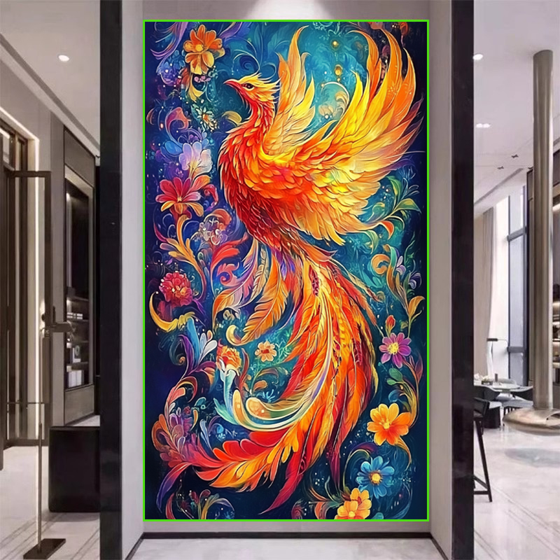 【美娜丽莎】玄关画凤凰于飞新款十字绣30色满绣无勾边大格120X75cm