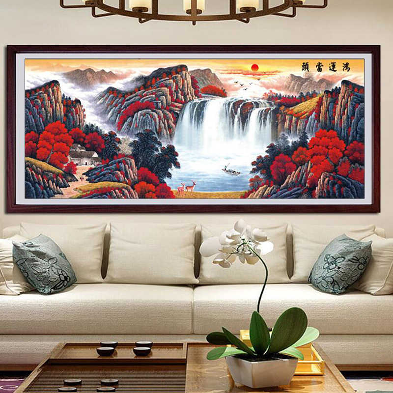 【美娜丽莎】中国风刺绣高端大气十字绣鸿运财运版43色满绣无勾边