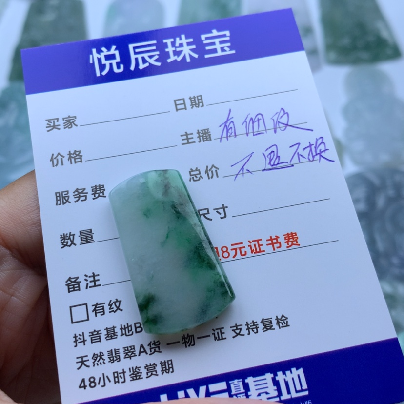 【闪购商品】翡翠颈饰未镶嵌雪