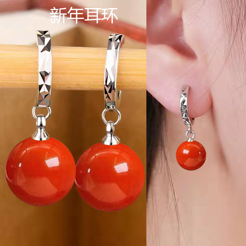 925银耳饰 热卖耳扣时尚耳坠新年s925纯银耳环爆款简约高级感耳饰