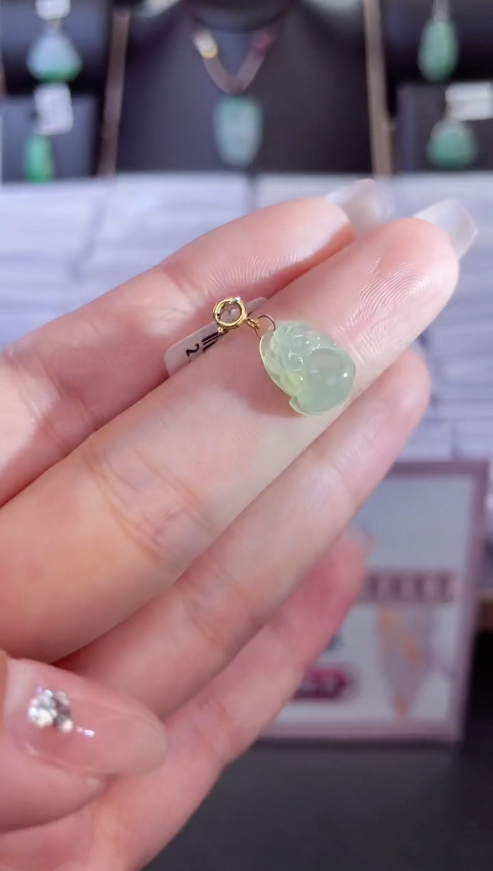 【闪购商品】翡翠颈饰18K金镶嵌DY-004