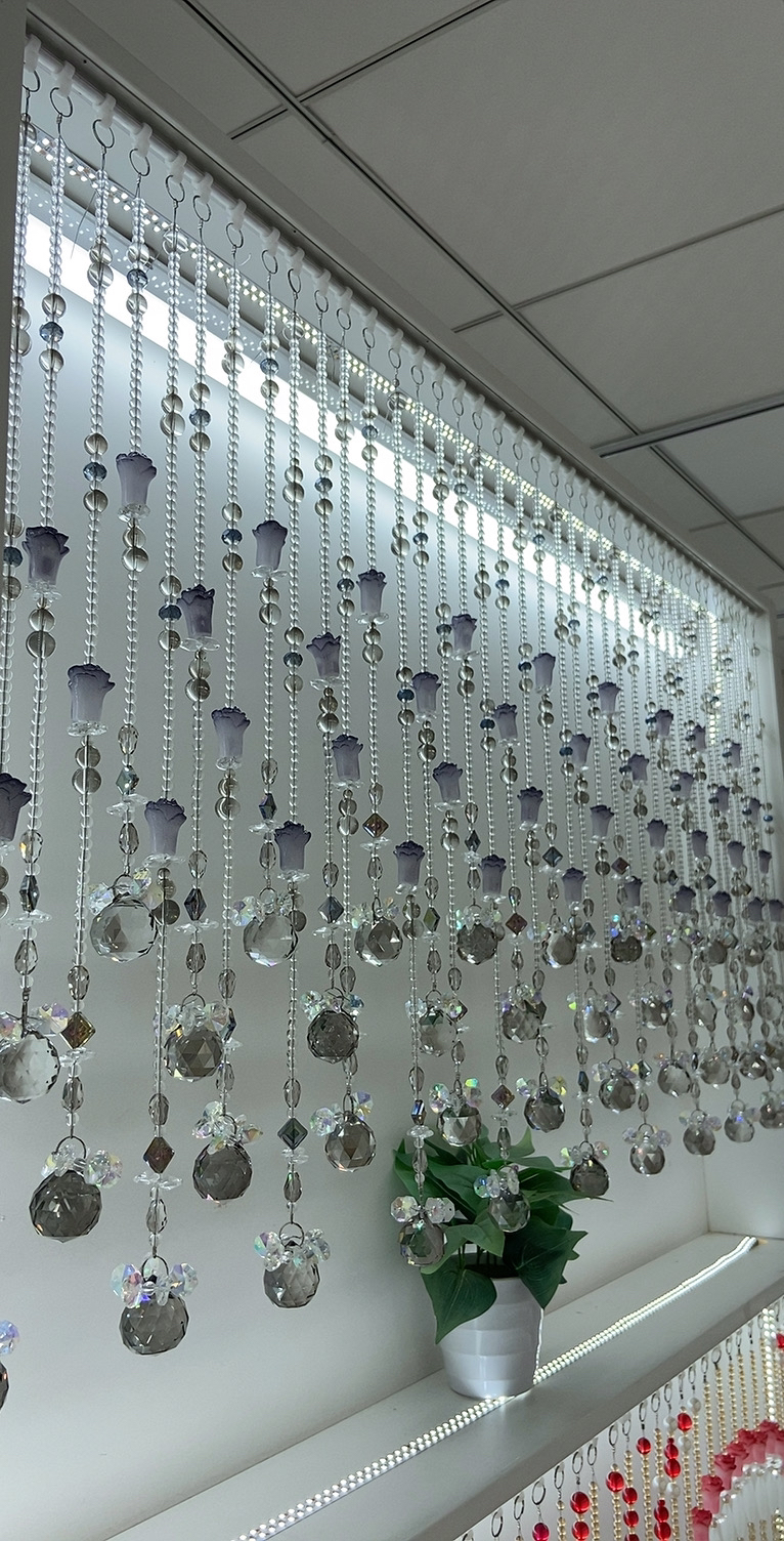 七彩灰八方来财大白菜雨淋帘 定制珠帘