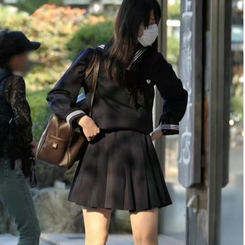 JK日制古着校供百褶裙秋冬西服学生ins可爱女装学院风百搭美品