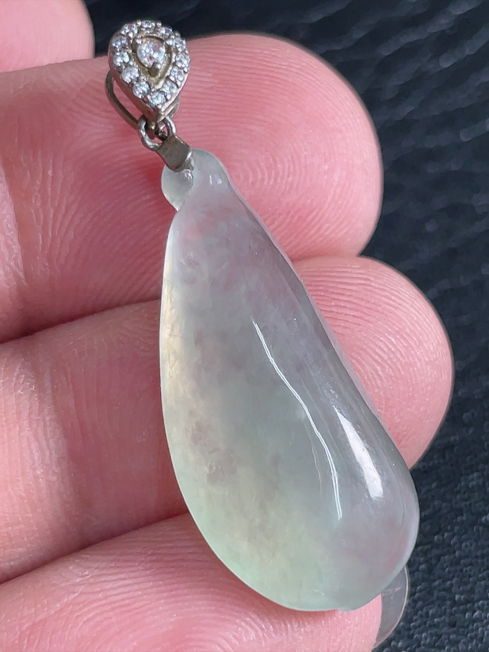 925银镶嵌冰种福瓜吊坠37.3-12.9-5.8