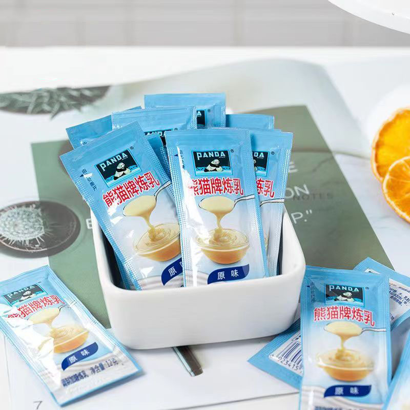 熊猫牌炼乳15袋*12g小包装炼奶蛋挞奶茶饼干早餐吐司家用烘焙材料