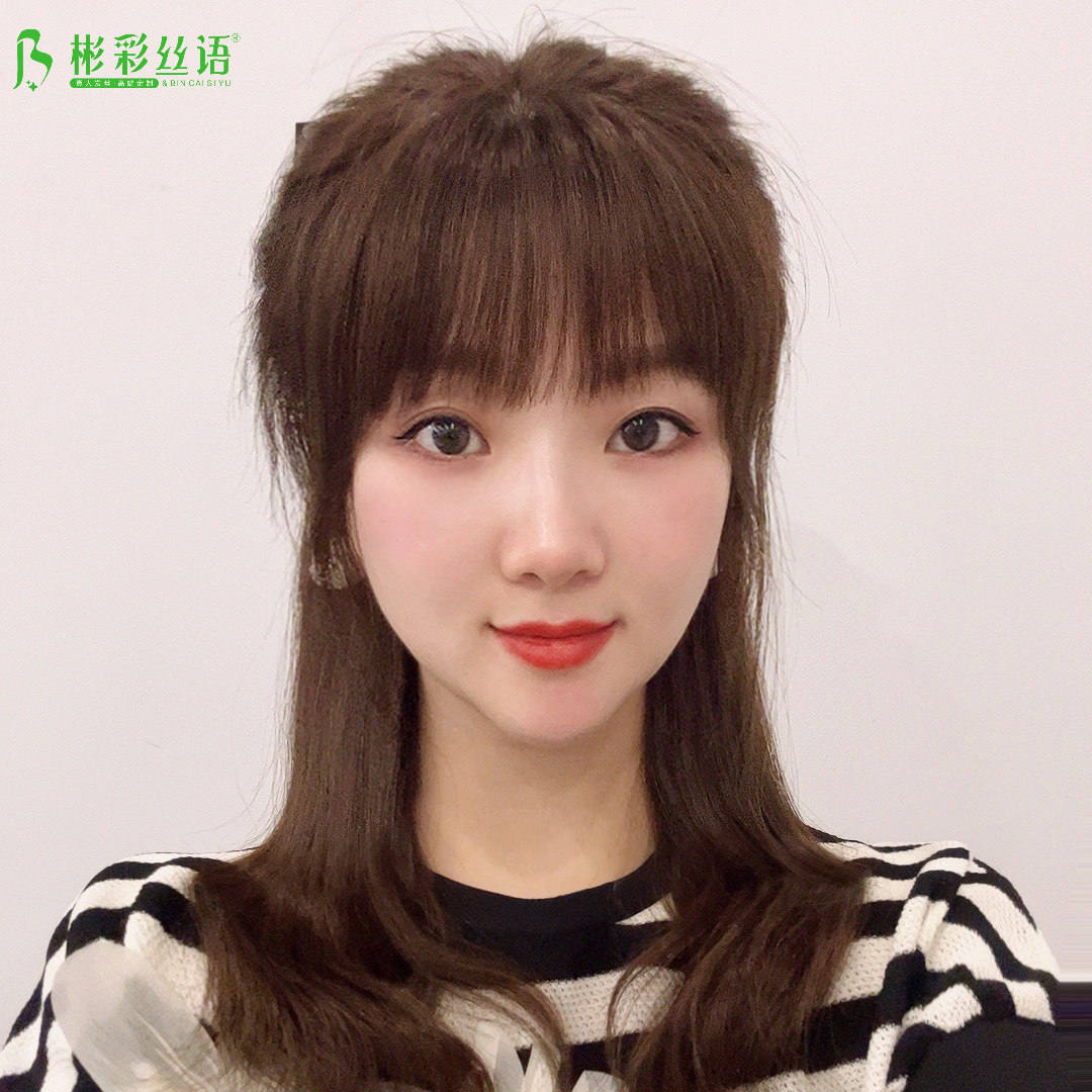 [过肩长发]任意烫染定制手工纯真发气质假发栗棕色自然色调节