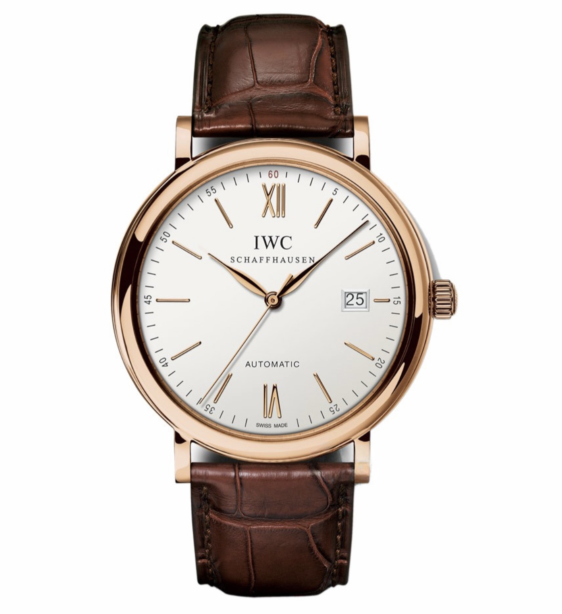 99新 IWC/万国 柏涛菲诺356504/红60/玫瑰金/表径40/公价99800