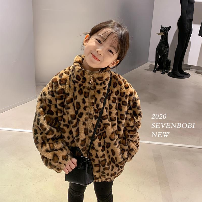 网红童装男女童外套冬加厚宝宝毛毛衣棉袄儿童外套女秋冬季时尚