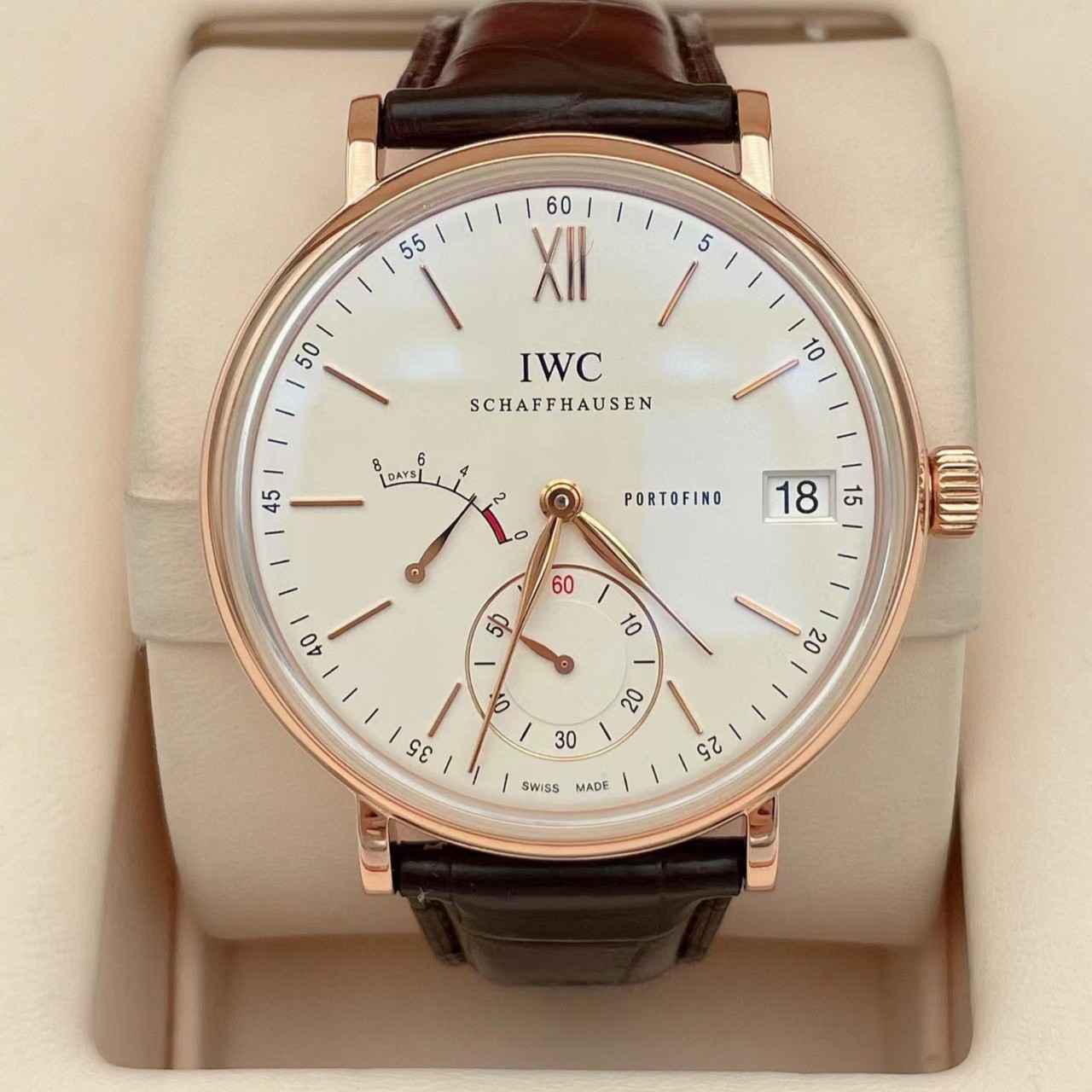 99新 IWC/万国 （东哥名表）万国波涛菲诺手动机械表径45mm