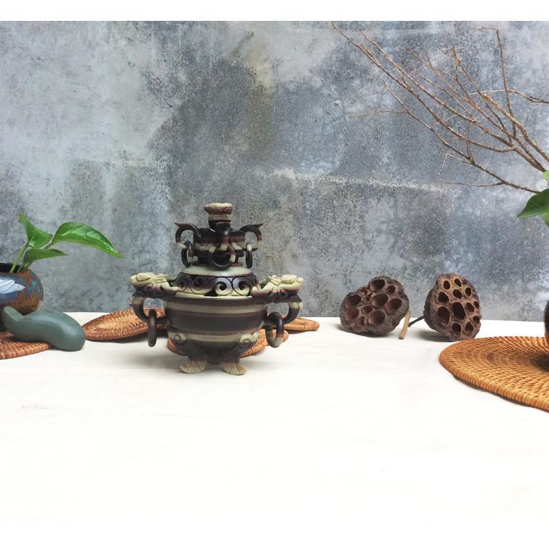  紫袍玉带石 茶道 全手工雕刻 