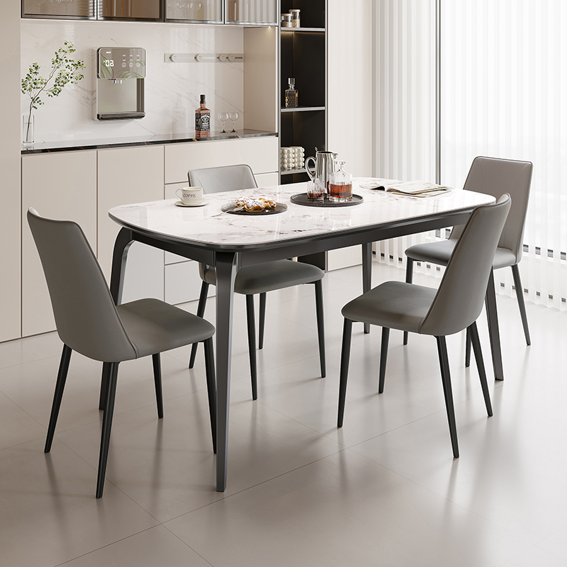 QY全友家居现代简约荟食客餐厅玻璃功能餐桌