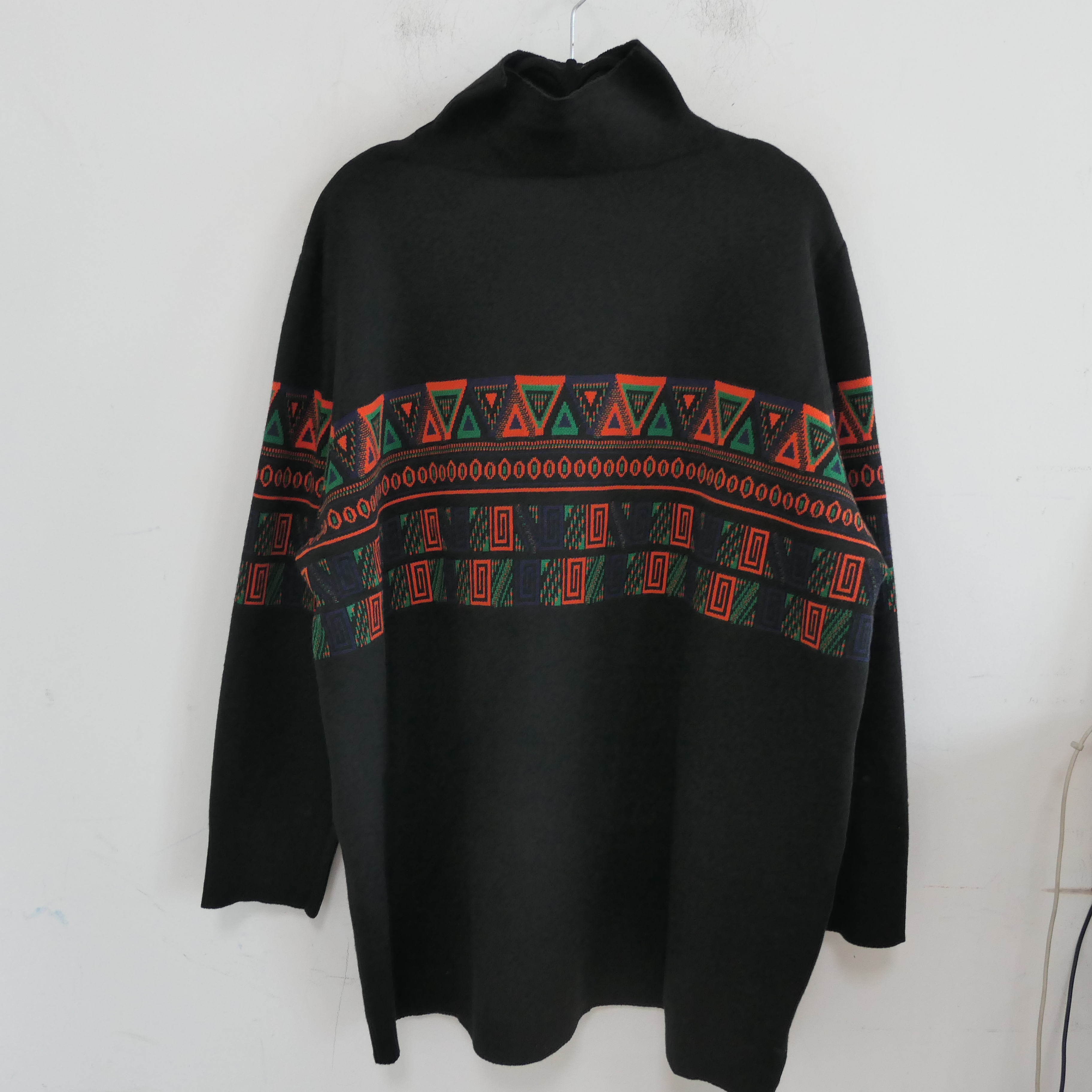 XXF-180/181新款前后穿高领定位提花毛衫