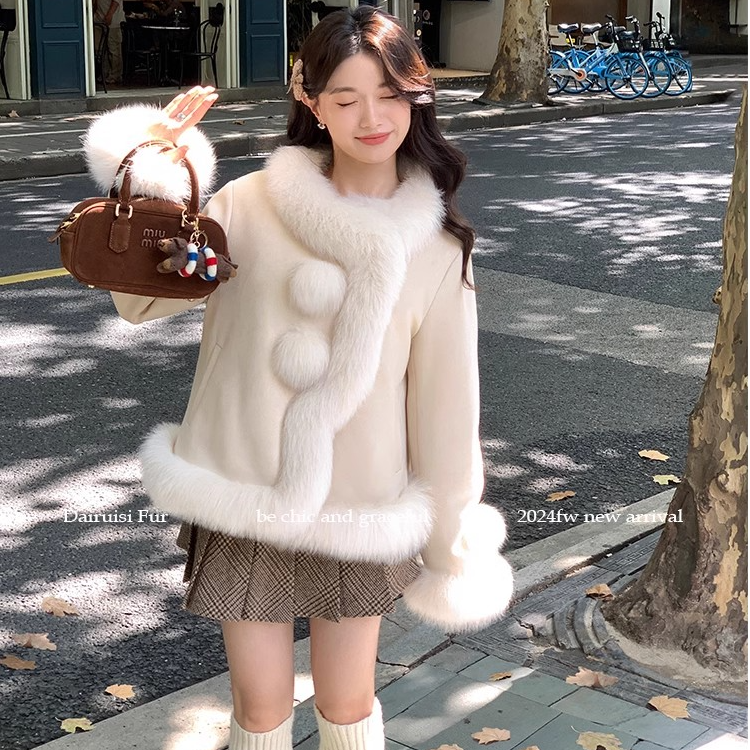 冬日告白诗|2024冬季爆款狐狸毛皮草新款外套女