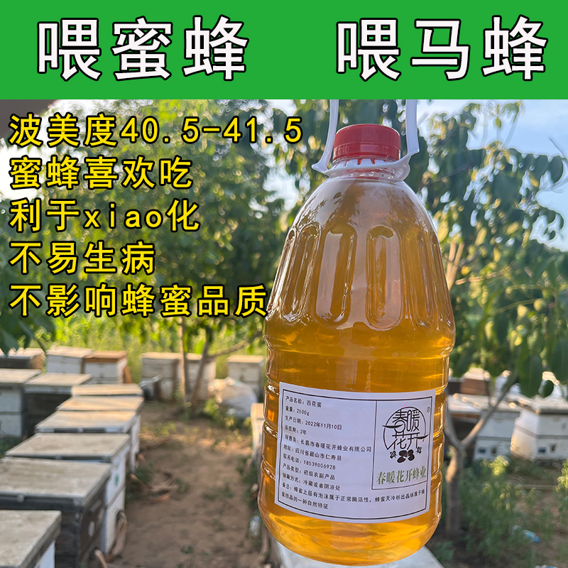 春暖花开喂马蜂口粮喂胡蜂蜂蜜洋槐蜜口粮喂蜂百花蜜养殖胡蜂饲料