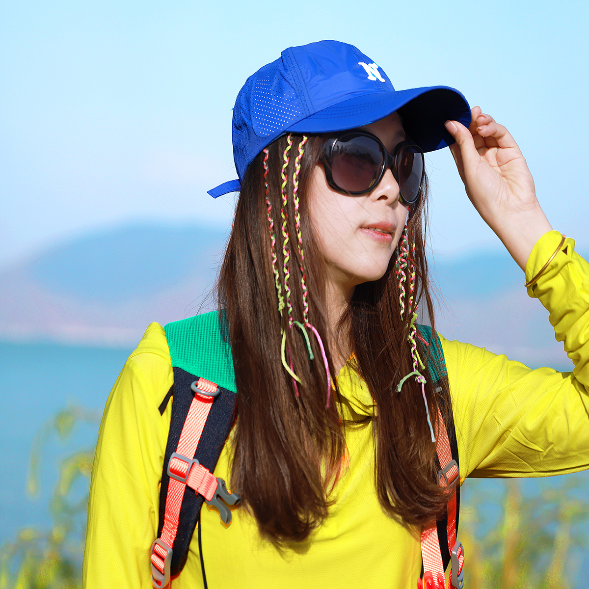 雪丘岛户外新速干透气出游旅行遮阳鸭舌帽休闲可调节太阳帽棒球帽