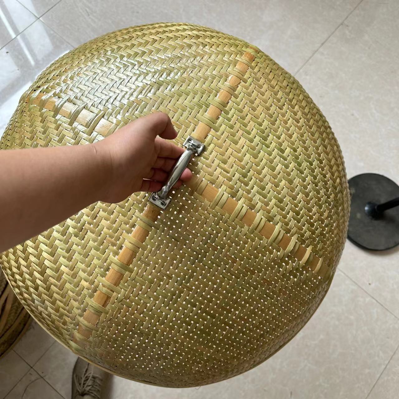 小号竹编菜罩直径58厘米手工竹编餐桌盖菜罩家用防苍蝇食物饭菜罩